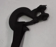 SmittyBilt Forged Winch Hook 3/8" Alloy Safety Latch Hook Cable Hook Black