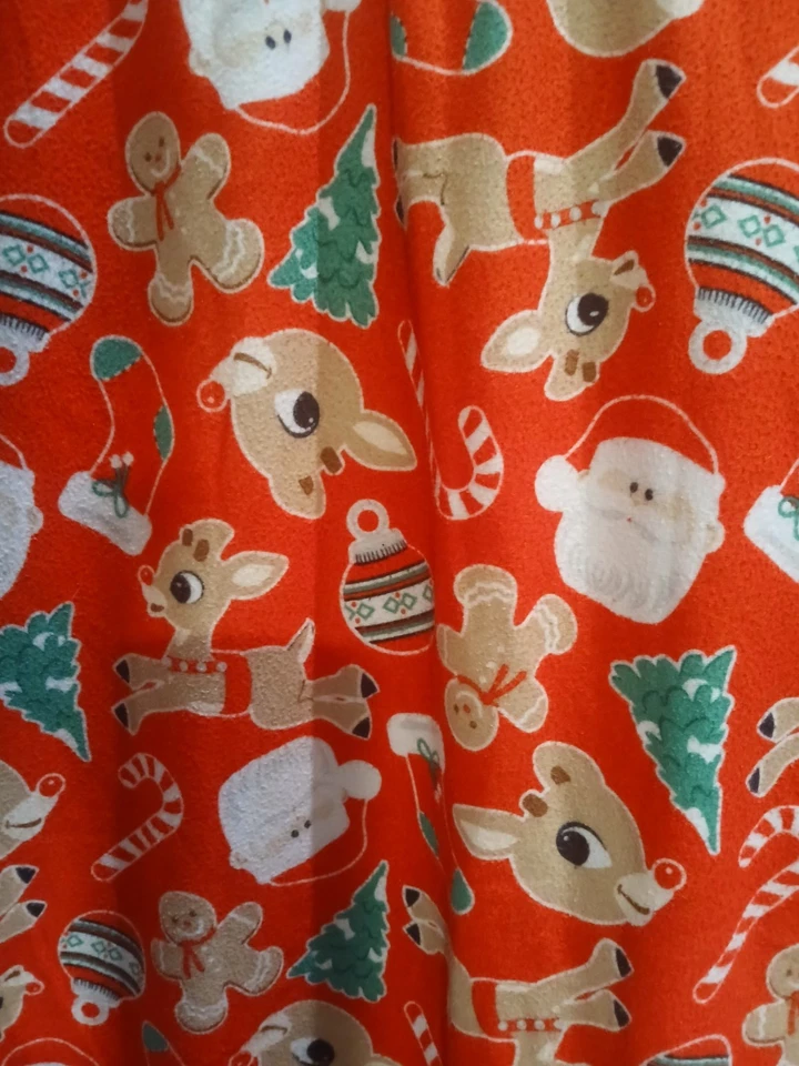 NIÑAS RUDOLPH EL RENO NARIZ ROJA CAMISÓN VESTIDO TALLA 6 6X NAVIDAD Foto 3 de 3