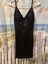 Windsor Black Sequin Lace V-Neck Strappy Body...