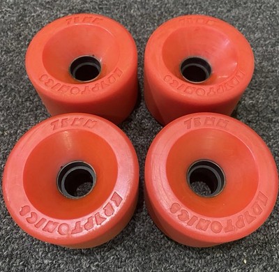 2015 Kryptonics Reissue 75mm Red Skateboard Wheels Rare Star-Trac