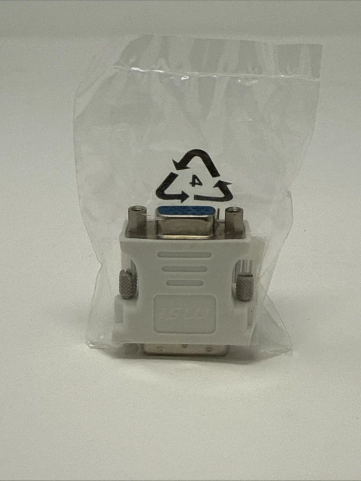 MSI DVI‑I to VGA Adapter N58‑32M0171‑E06 White OEM — DVI‑A Male to VGA FemaleNEW - Image 3 of 4