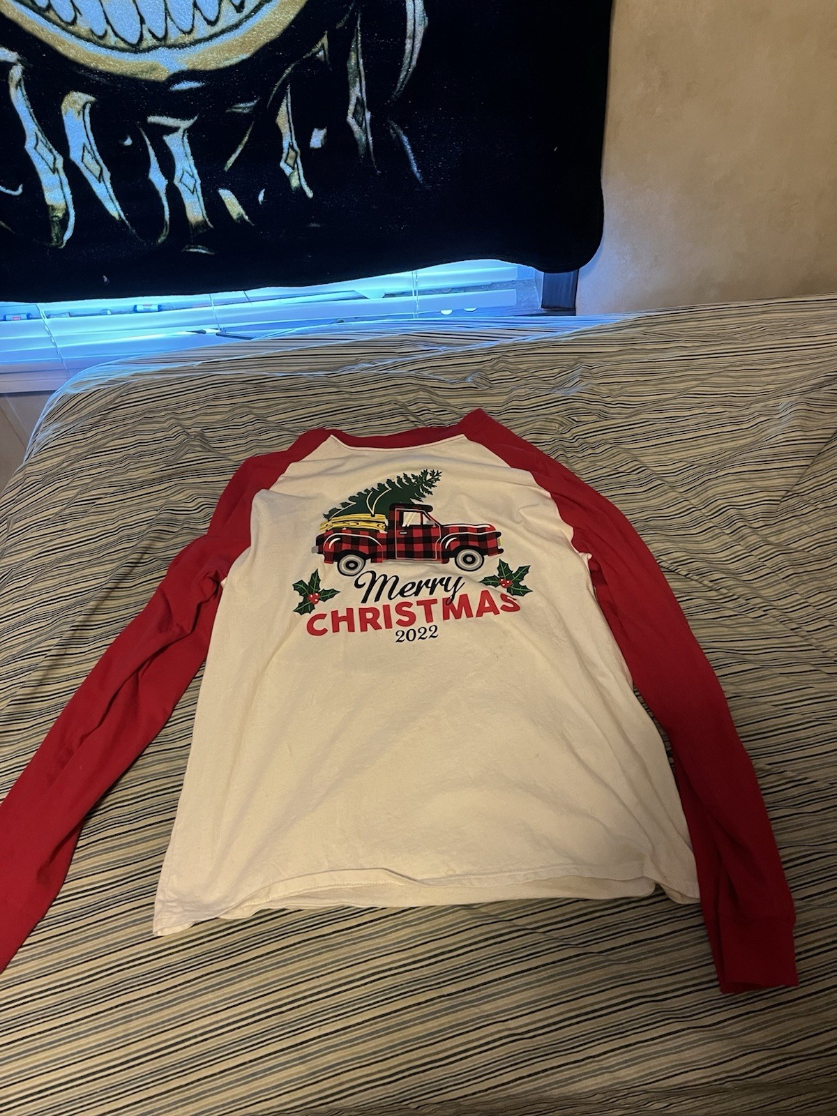 Cozy Christmas Long Sleeve Cotton Pajamas - Size Medium