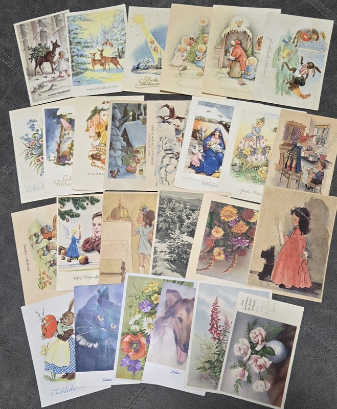 Lot Of 26 1940's Post Cards, Holidays, Very Nice