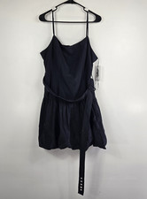 DKNY Women's Size 14 Black Belted Bubble Hem Mini Skirt NWT