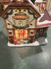 Santa’s workshop Victorian traditions collectibles hand painted porcelain house