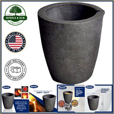 5.25 Inch Graphite Crucible for Metal Melting and Casting in Induction Furnaces