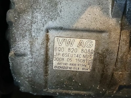 6Q0820808G klimakompressor 1206064 SKODA FABIA 5J2 ACTIVE 2011