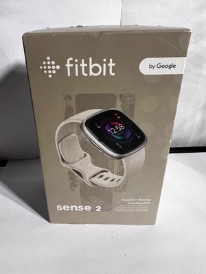 Fitbit Sense 2 Smartwatch - Platinum Aluminum with Lunar White Band infinity Ban