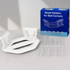 Fitted Bed Lock Sheet Holders for Corners Keep Sheets Firm & Lock Tight,Bed S...