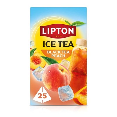 Lipton Ice Tea Dispenser, Black Tea Peach, 25 tea bags, Zero Calories, Zero