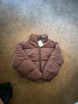 H&M Divided Brown Swirl Pattern Puffer Jacket