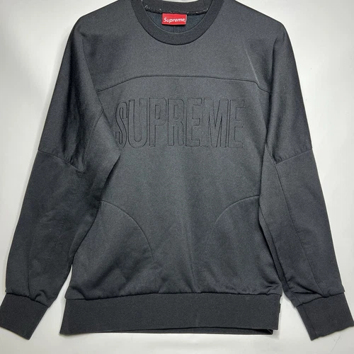 Supreme Big Logo Track col rond noir homme taille Medium 101837