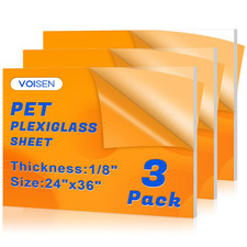 3 Pack Plexiglass Sheets 1/8 Inch Thick, 24"X36" Plexi Glass Panel,Plastic Sheet