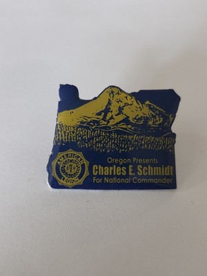 American Legion lapel pin Charles E Schmidt Blue