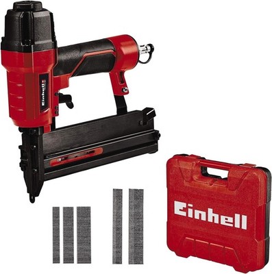 Einhell Druckluft-Tacker, 2in1-Kombigerät, Tacker & Nagler, Transport-Koffer