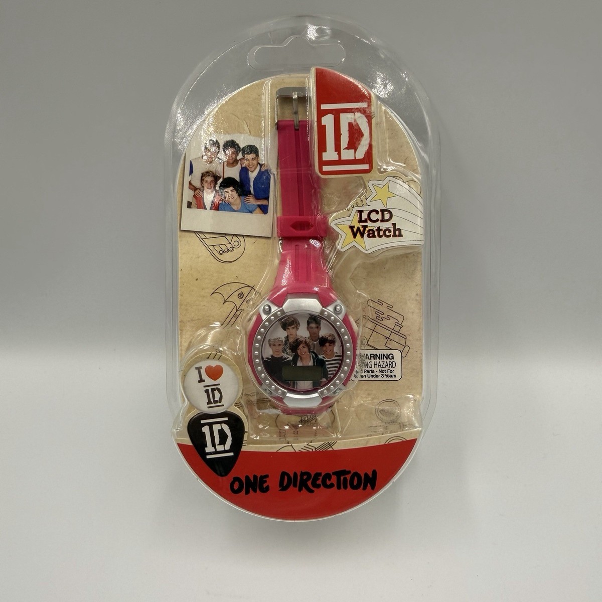 One Direction 2013 LCD Watch Pink Sealed New 1D Harry Liam Zayn