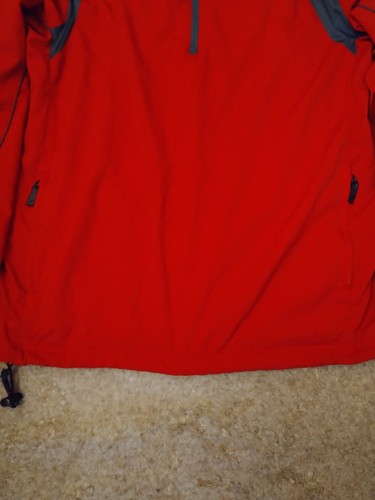 Adidas Climaproof 1/4 Zip Windbreaker Pullover Jacket Men's Size Medium Red - Picture 5 of 11