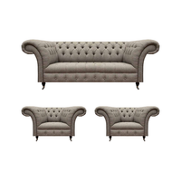 Sofagarnitur 3Tlg Chesterfield Wohnzimmer Sofas Komplett Textil PolstermöBel