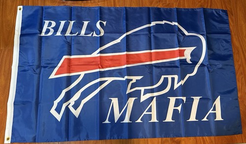 Buffalo Bills Mafia 3 x 5 Flagge Banner 3 x 5 Fuß NFL Football Fan Geschenk Dekor Logo - Bild 2 von 2
