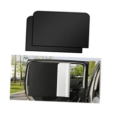 Car Window Shade, 2PCS 19.7 x 31.5 Vehicle Rear Side Window Privacy Curtains 