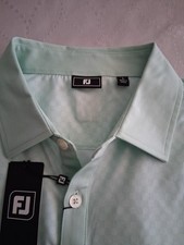New Footjoy Checker Jaquard Golf Shirt Large