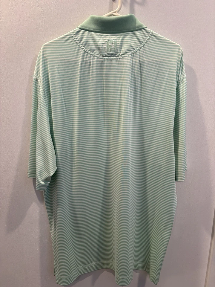 Footjoy Mens Polo Shirt Golf Shirt Striped/Solid Size L Performance Lot Of 5 - Image 4 of 4