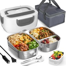Electric Lunch Box for Adults Fast Heated Lunch Box Stainless Steel Containers