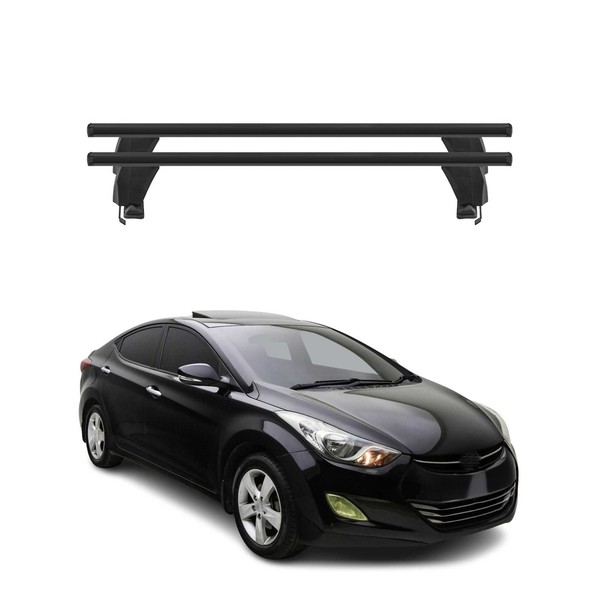 Menabo DachträGer GrundtäGer FüR Hyundai Elantra Mk5 2011-2016 50Kg Alu Schwarz-image