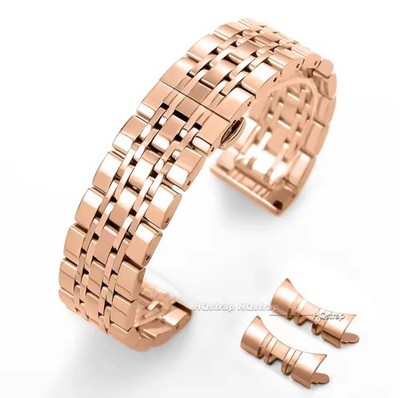 Uhrenarmband Edelstahl Glieder Butterfly Faltschließe Metall Uhr Armband Edel