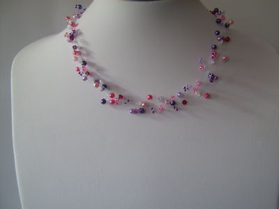 Collier de style choker violet - Chérie et Dandy
