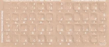 Croatian Keyboard Stickers w Reverse Print White Letters