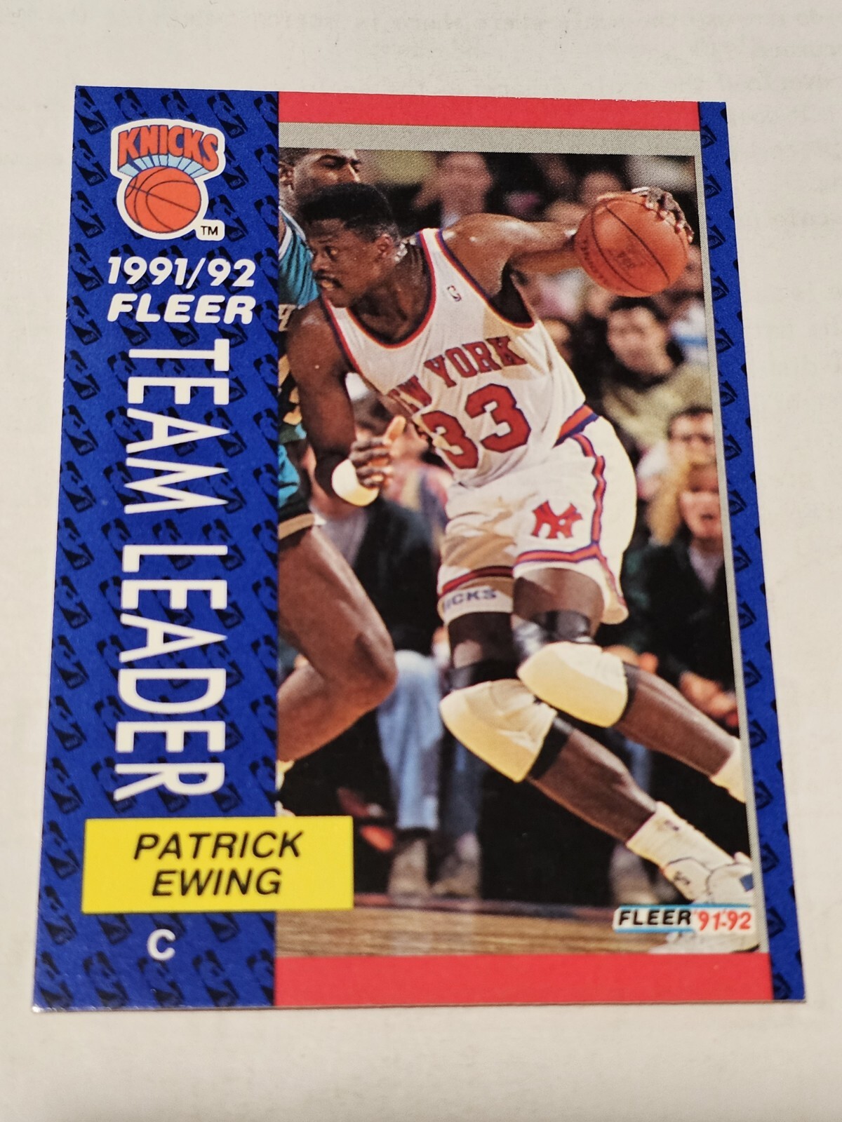 1991-92 Fleer Patrick Ewing New York Knicks #389