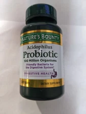 4 PACK Nature's Bounty Acidophilus Probiotic Supplement Digestive Health 120 ct