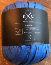 Knit and Crochet Premium Yarn Raffia 100 Cellulose Rayon 99 Yard Blue Dk