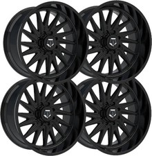 Tis 547gb Gloss Black Wheels 22x10 8x165.1 8x6.5 -19mm Deep Lip Ram 2500 3500