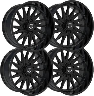 TIS 547GB GLOSS BLACK WHEELS 22X10 8X165.1 8X6.5 -19mm DEEP LIP