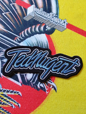Ted Nugent Shape Patch Gestickt Punk Rock Battle Jacket Kutte Alice Cooper xxxx