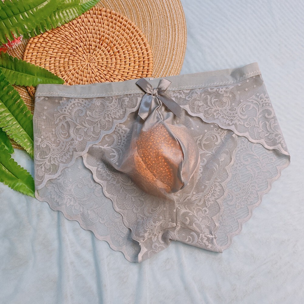 Seductive Men's Lace Bikini Briefs GString Thongs Transparent Underwear