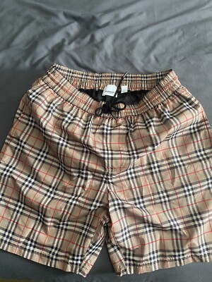 BURBERRY★セレブ愛用 Vintage Check swim shorts Burberry Men Guildes Vintage Check Swim Shorts Trunks Beige