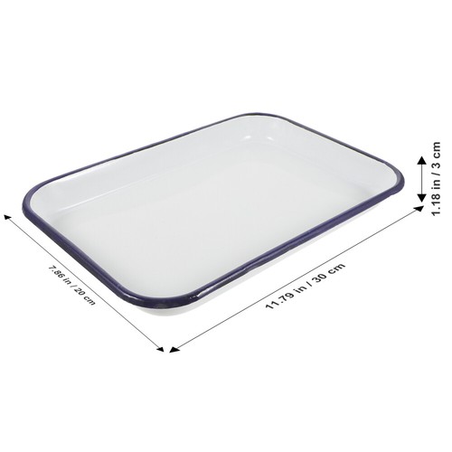 Enamel Square Plate Serving Baking Dish Ceramic Nonstick Bakeware - Picture 8 of 12