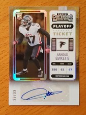 2022 Contenders Playoff Ticket #165A Arnold Ebiketie Falcons Auto #'d 99/99