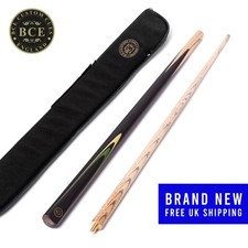 BCE 2 Stück Ash Pool/Snooker Queue mit passendem BCE Soft Queuekoffer (BCE-EL2-3D)