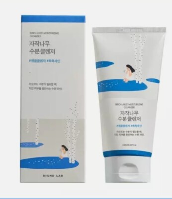 Round Lab Birch Juice Cleanser 240ml / 8.12 oz Low pH Gel-to-Foam Hydrating Wash