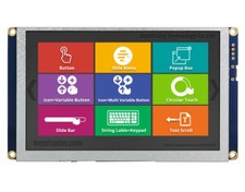 5 inch 800x480 HMI Intelligent Smart UART SPI Touch IPS TFT LCD Display