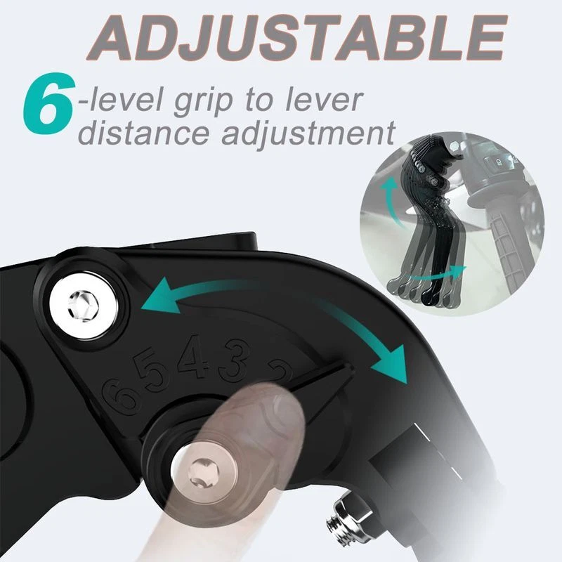 Palancas de embrague de freno extensibles plegables para motocicleta aptas para BMW R1200RT 2004-2010 Foto 4 de 4