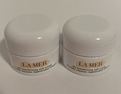 LOT OF 2: La Mer The Moisturizing Soft Cream Travel Size 3.5ml/.12oz Each