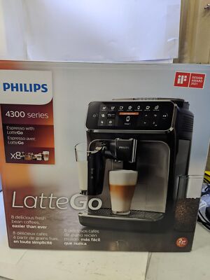PHILIPS 4300 Series Fully Automatic Espresso Machine LatteGo