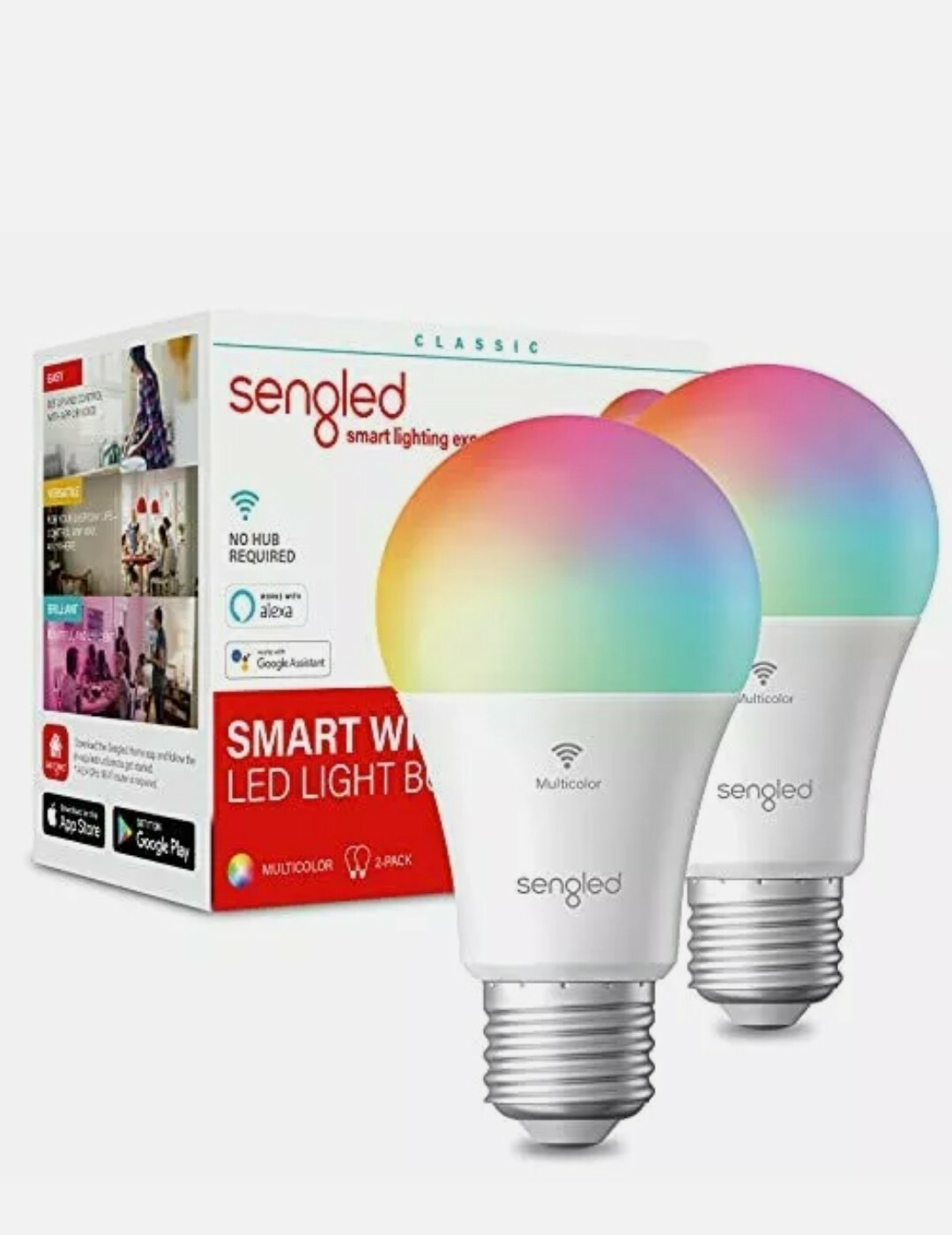 Sengled Smart Light Bulbs, 2 pk. Color Changing Light Bulb, Smart Bulbs.. New-image