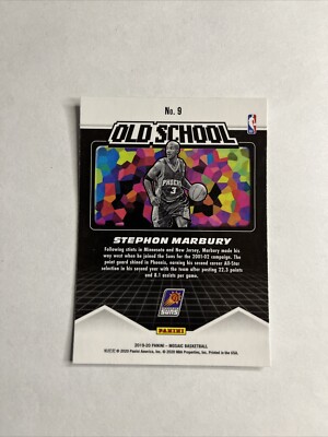 2019-20 Panini Mosaic - Old School #9 Stephon Marbury | eBay