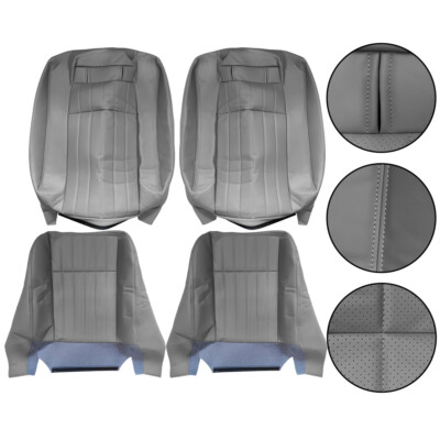 Driver & Passenger Leather Seat Cover Gray For 1994 1995 1996 Chevy Impala SS
